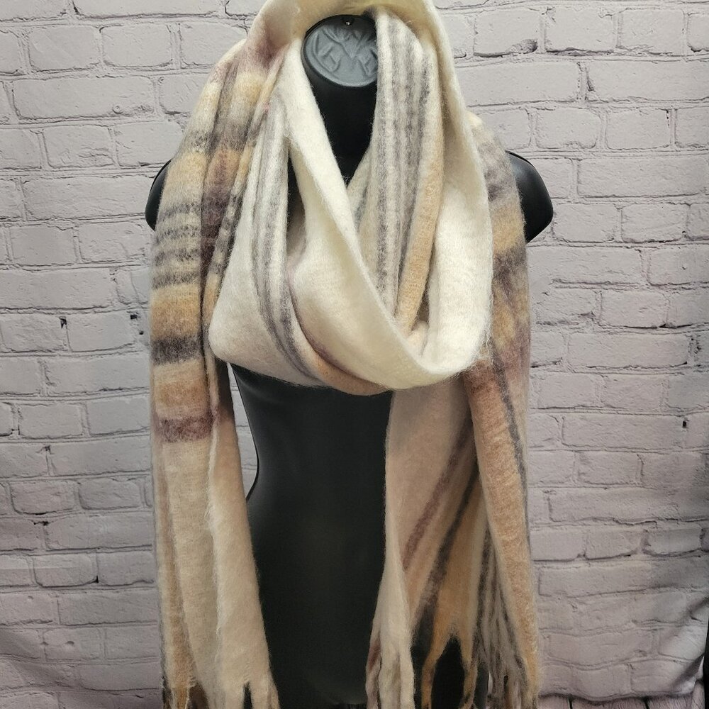 AQUA Glen Plaid Blanket Scarf